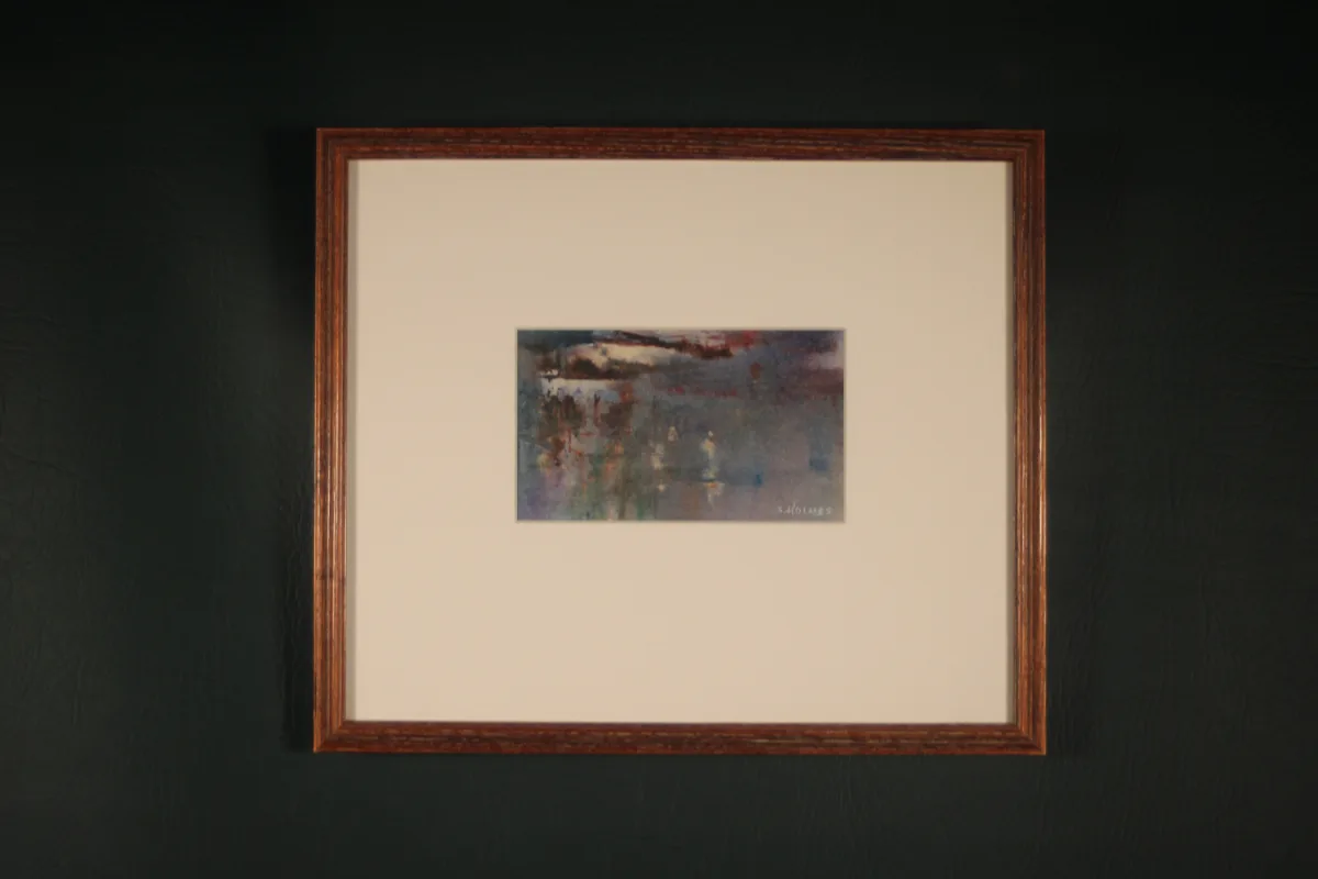 Sherry H. Holmes, Frostline, original signed landscape watercolor presented in its existing frame.
